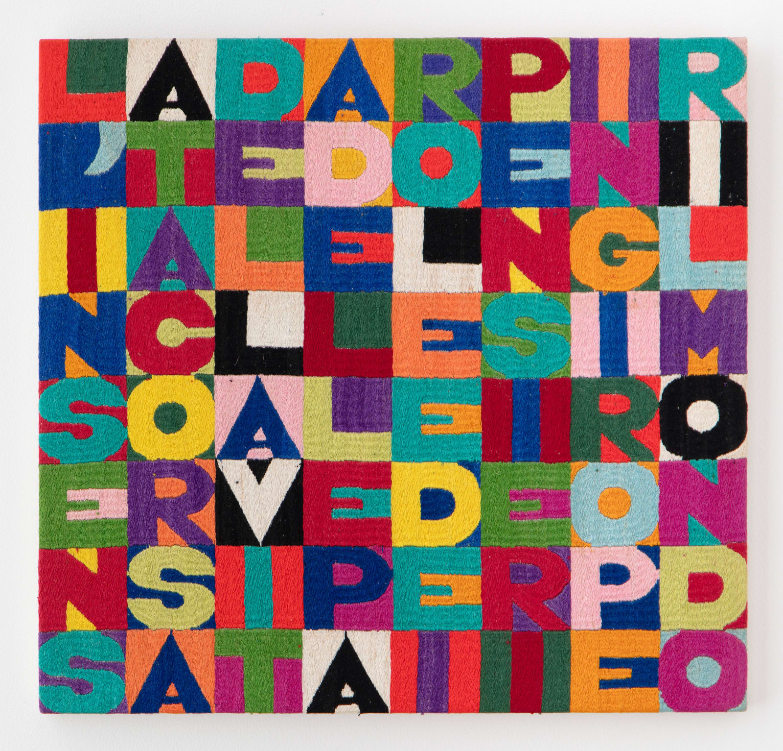 Alighiero Boetti, L'Insensata Corsa della Vita delle Parole e dei Pensieri in Giro per il Mondo, 1989