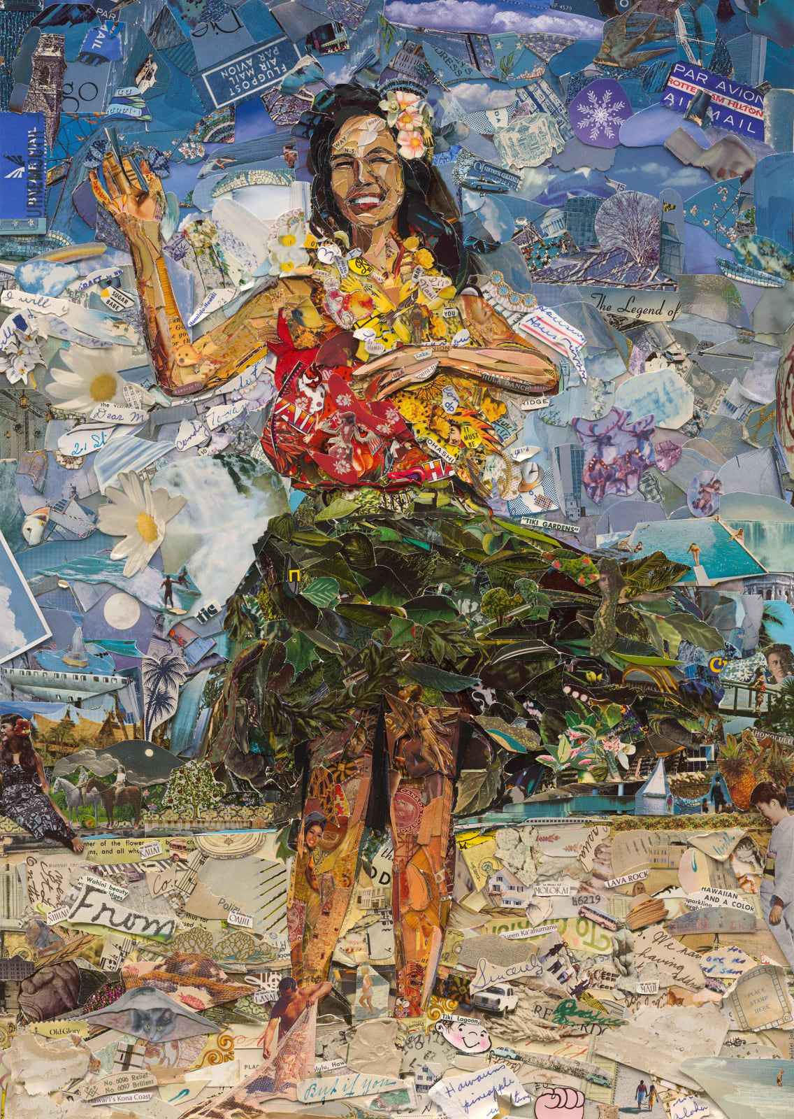 Vik Muniz, Hula Dancer (Postcards from Nowhere), 2014