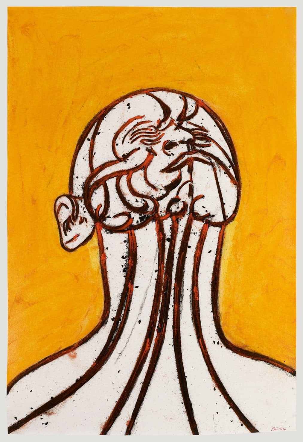 Tony Bevan, Self Portrait after Messerschmidt, 2010