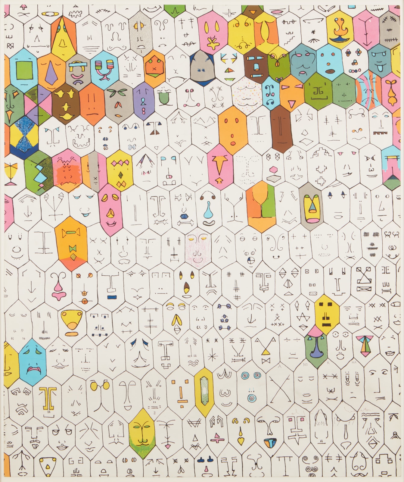 Alighiero Boetti, Faccine Colorate, 1979