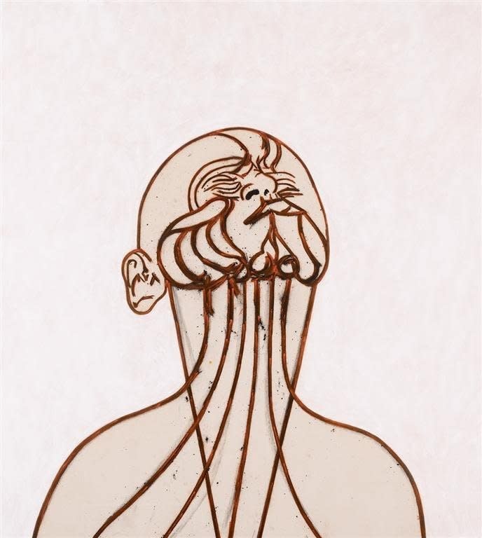 Tony Bevan, Self Portrait after Messerschmidt (PC1018), 2010