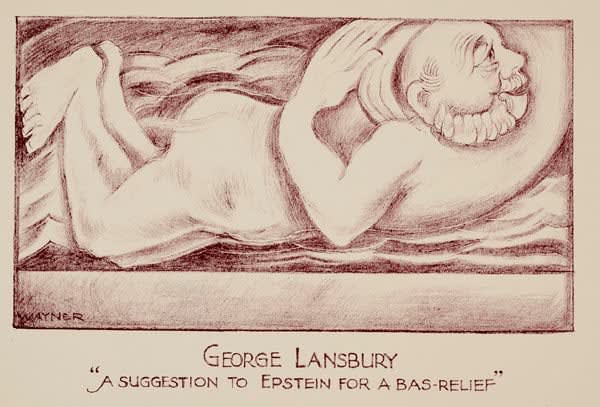 Mark Wayner, George Lansbury, 'A Suggestion to Epstein for a Bas-Relief'