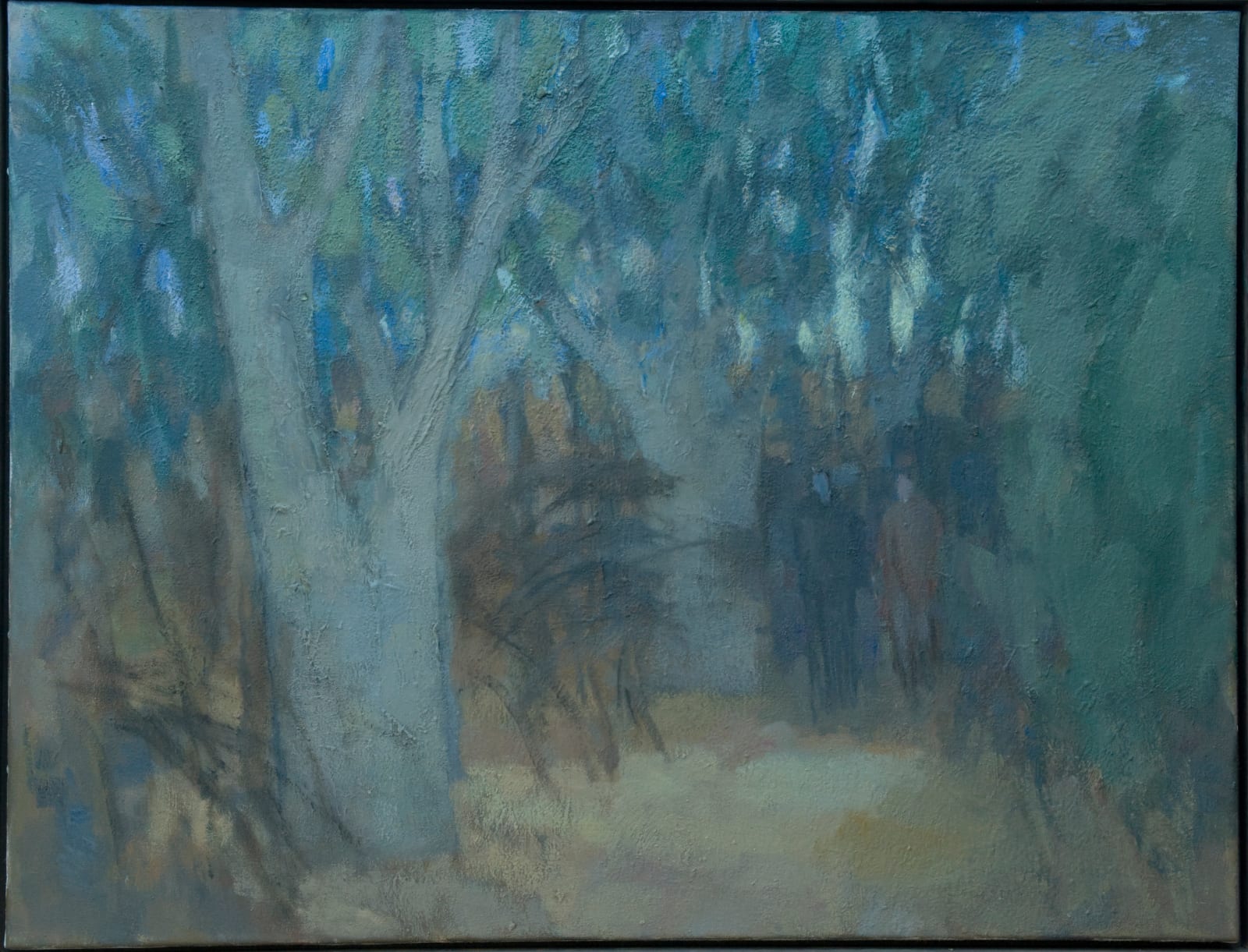 Susan Einzig, Bishops Park with Two Figures, 1990s