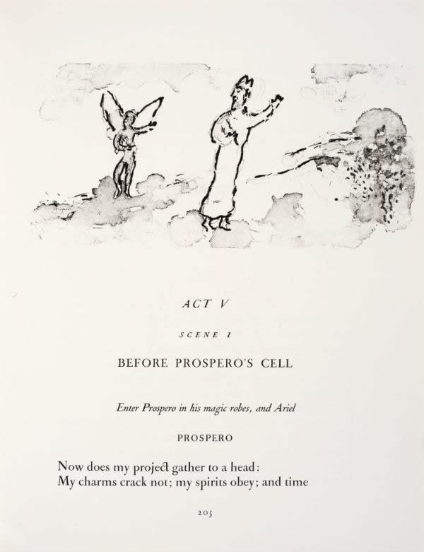 Marc Chagall, Prospero and Ariel, 1975