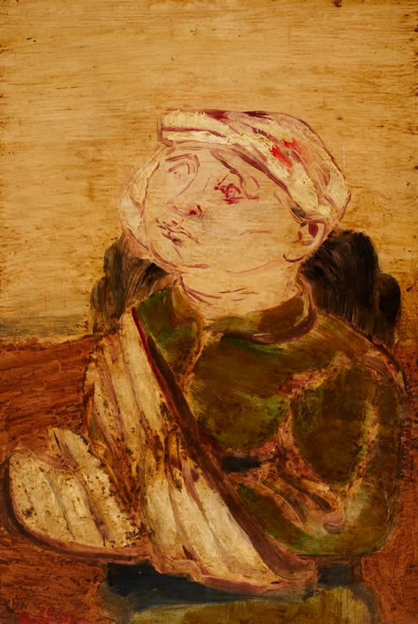 Jankel Adler, Wounded (Portrait of a man in a cap), c. 1940-43