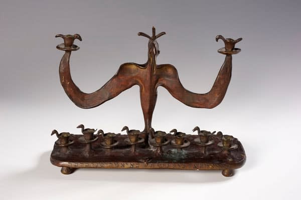 Moshe Oved, Chanukiah with Doves