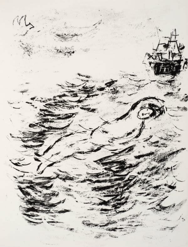 Marc Chagall, Ferdinand's supposed drowning, as imagined by his father, 1975