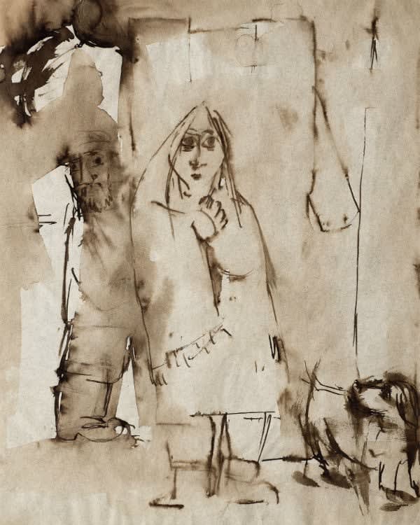 Josef Herman, Couple (from 'A Memory of Memories')