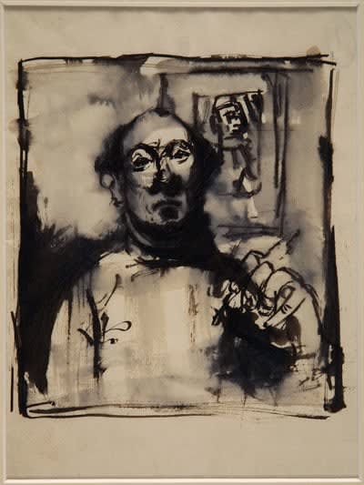 Josef Herman, Self-portrait in Mirror, c. 1940-43