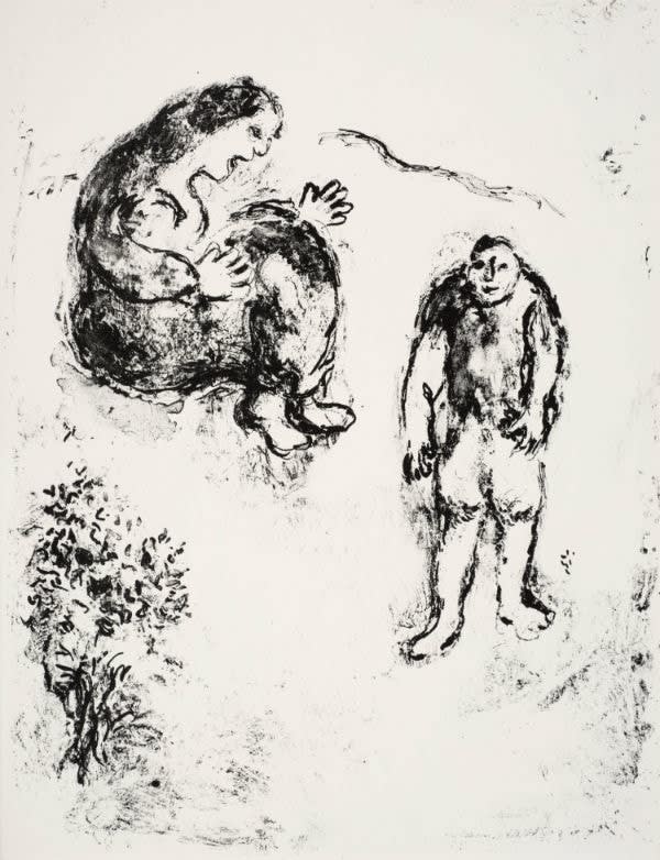Marc Chagall, The witch Sycorax and her son Caliban, 1975