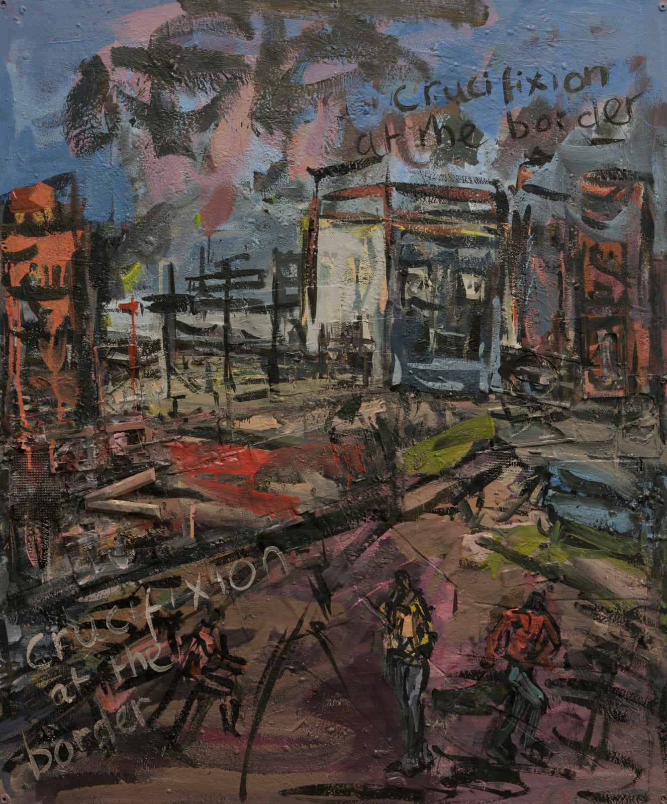 Helen de Sybel, Crucifixion at the Border, 2018