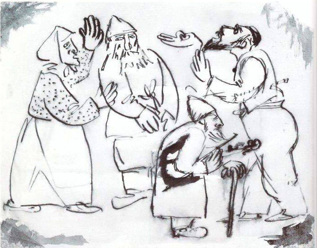 Josef Herman, A street scene