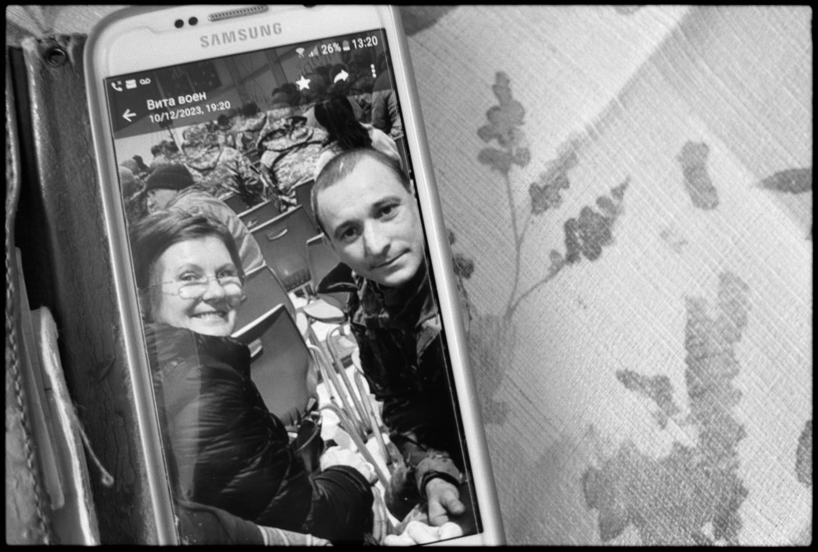 Marissa Roth, Anya Pankratyeva in a Phone Photograph with her Nephew, 2024