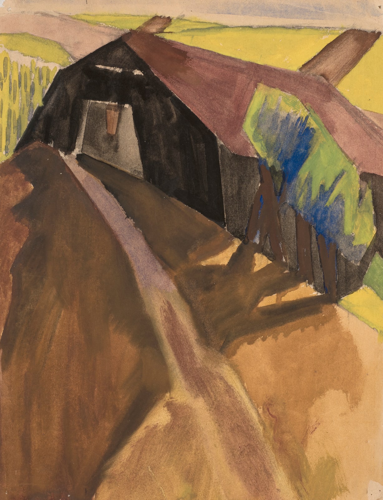 David Bomberg, Canal Bank, France, 1920