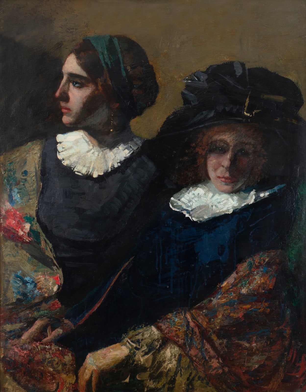 Alfred Wolmark, Portrait of the Artist's Mother and Sister (Gitel and Sarah), 1908