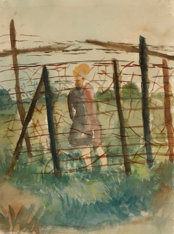 Alfred Lomnitz, Girl Behind Barbed Wire