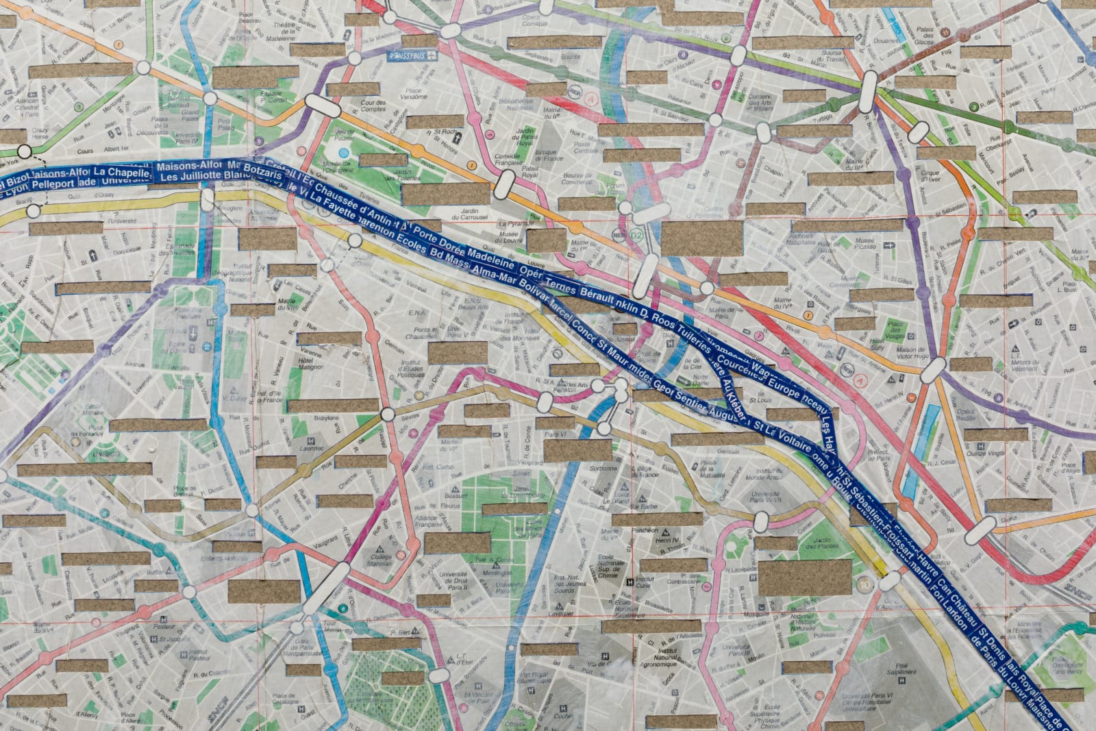 Jorge Macchi, Plan du metro de Paris, 1994