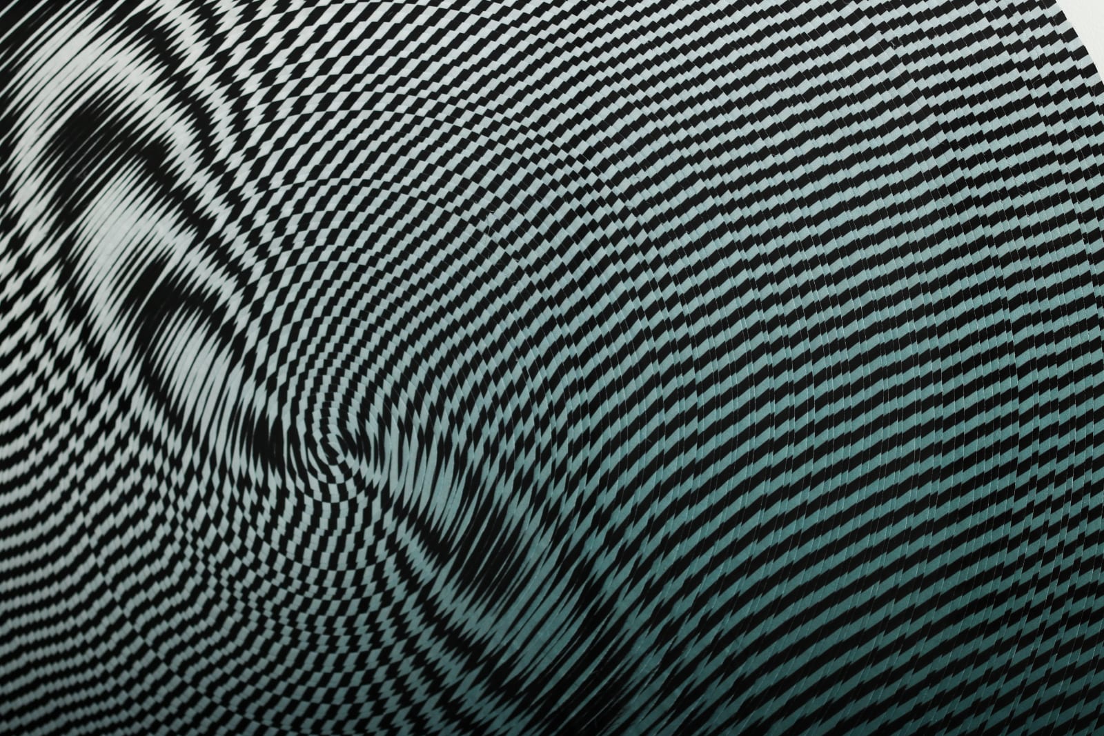 Inger Bergström, Aspect of a Striped Fabric, Tinted Blue, 2021
