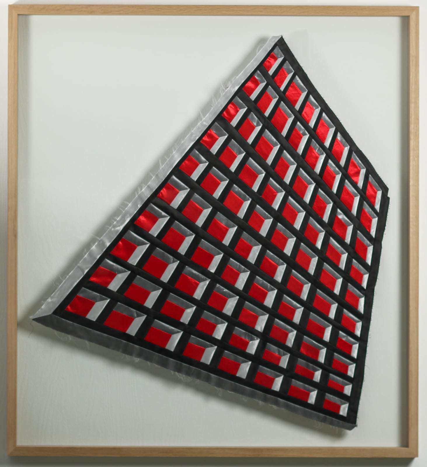 Inger Bergström, Perspective of Glossy Fabrics, Red, Black, 2021