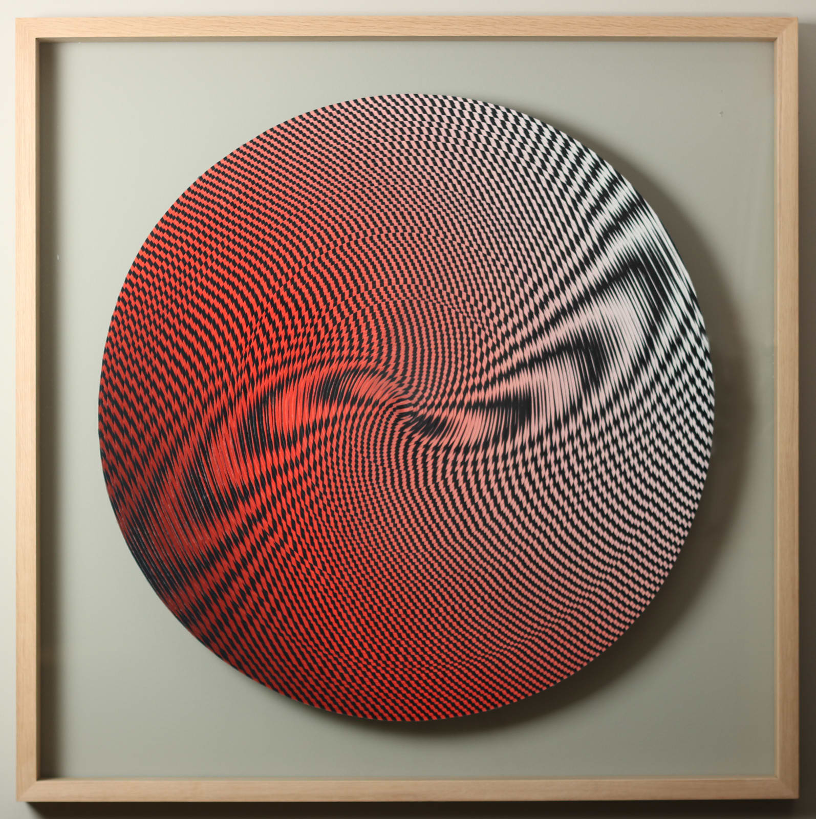 Inger Bergström, Aspect of a Striped Fabric, Tinted Red, 2021