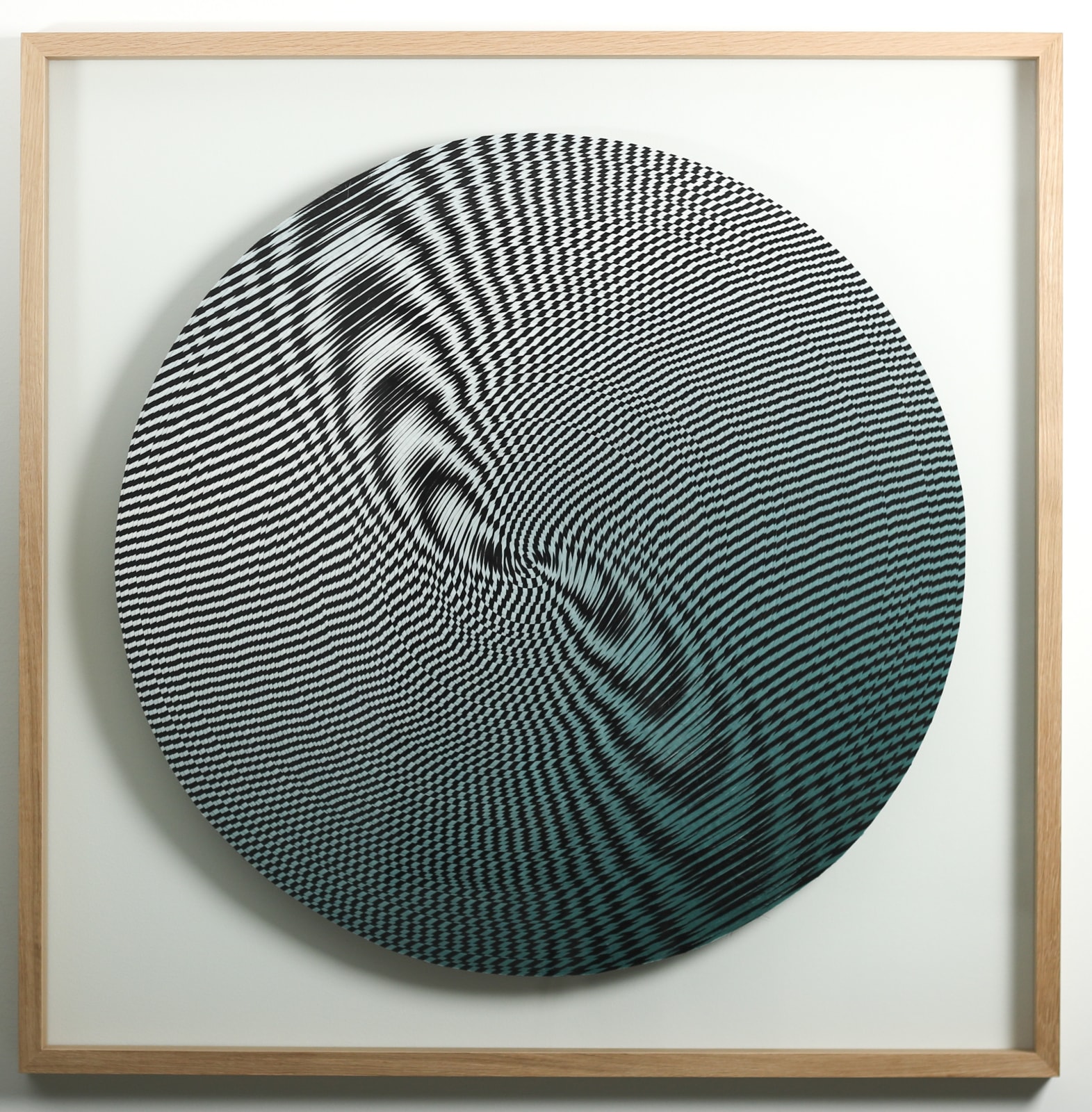 Inger Bergström, Aspect of a Striped Fabric, Tinted Blue, 2021