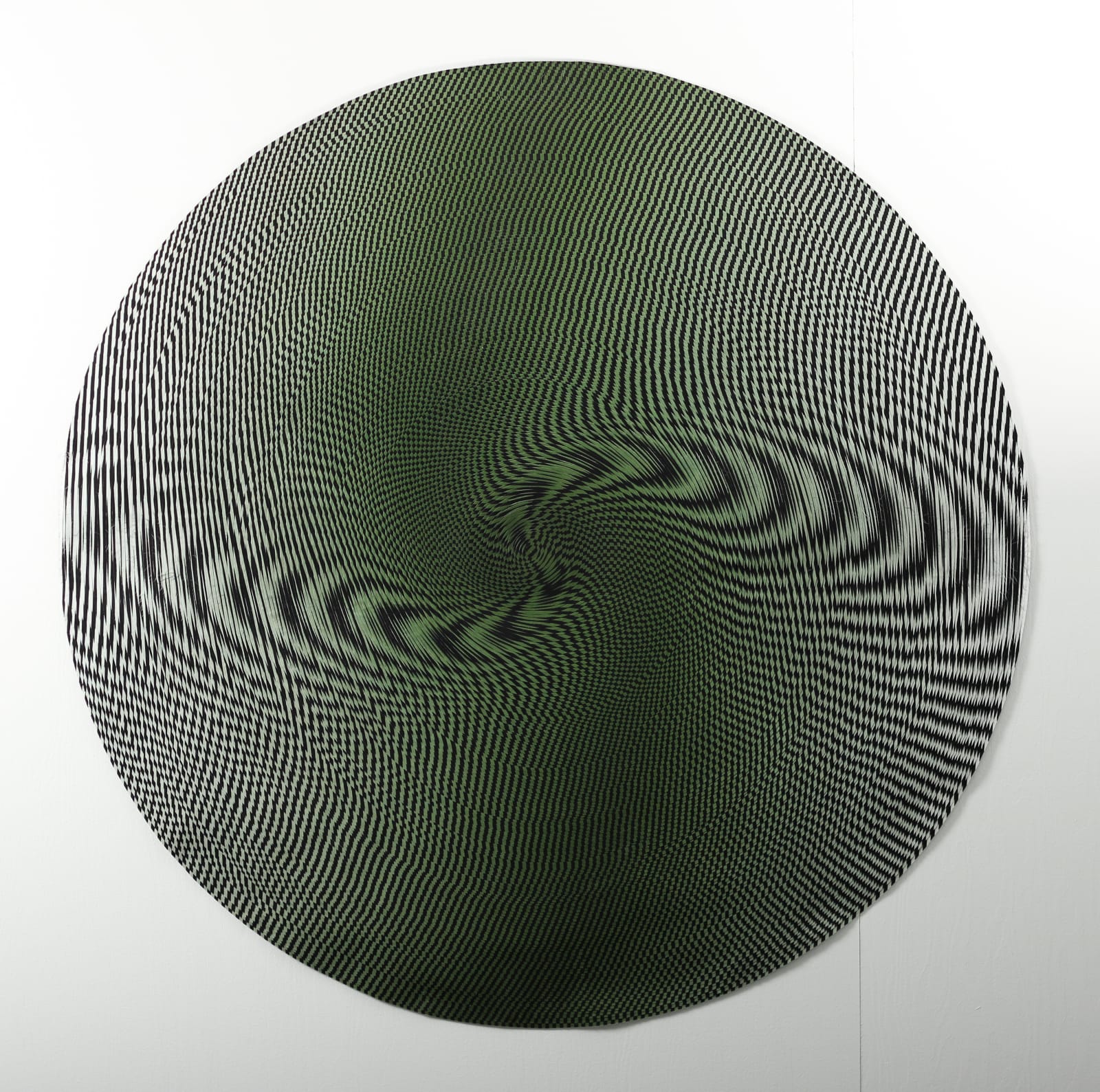 Inger Bergström, Aspect of a Striped Fabric, Tinted Green, 2021