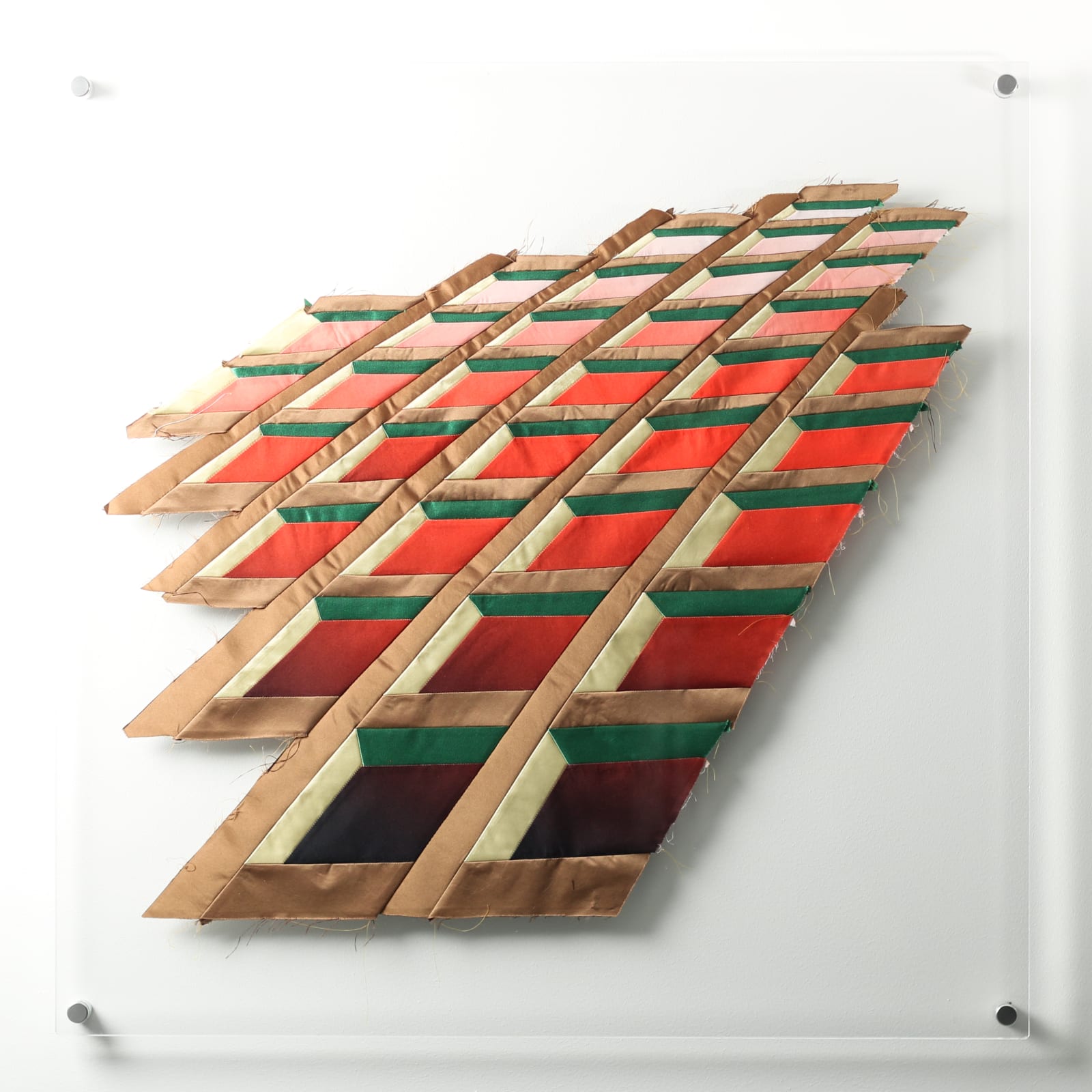 Inger Bergström, Perspective of Glossy Fabrics, Tinted Red I, 2021