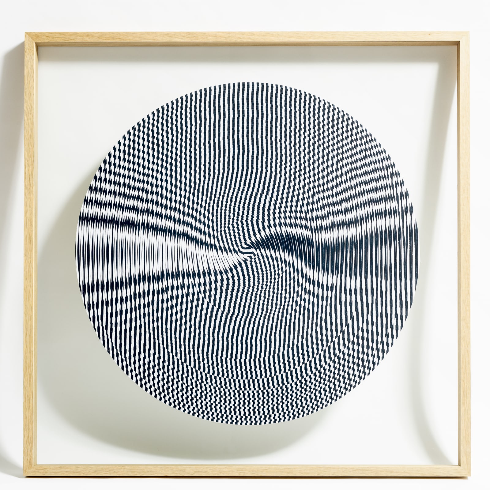Inger Bergström, Aspect of a Striped Fabric, Blue and White VI, 2020