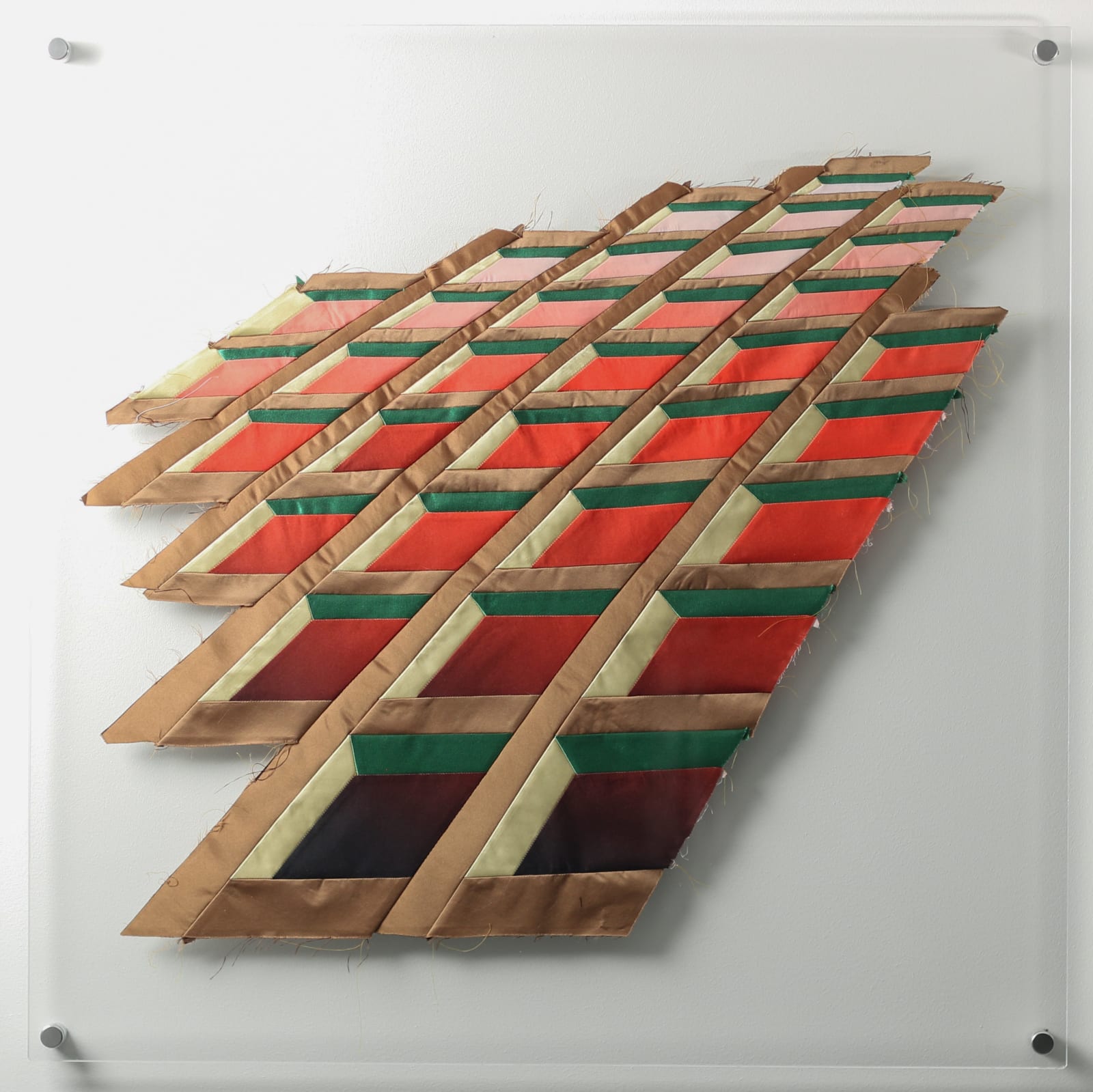 Inger Bergström, Perspective of Glossy Fabrics, Tinted Red I, 2021