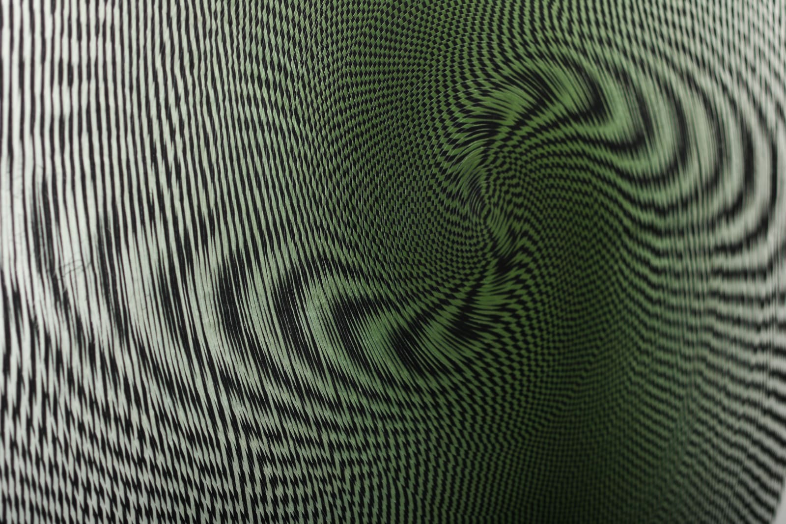 Inger Bergström, Aspect of a Striped Fabric, Tinted Green, 2021