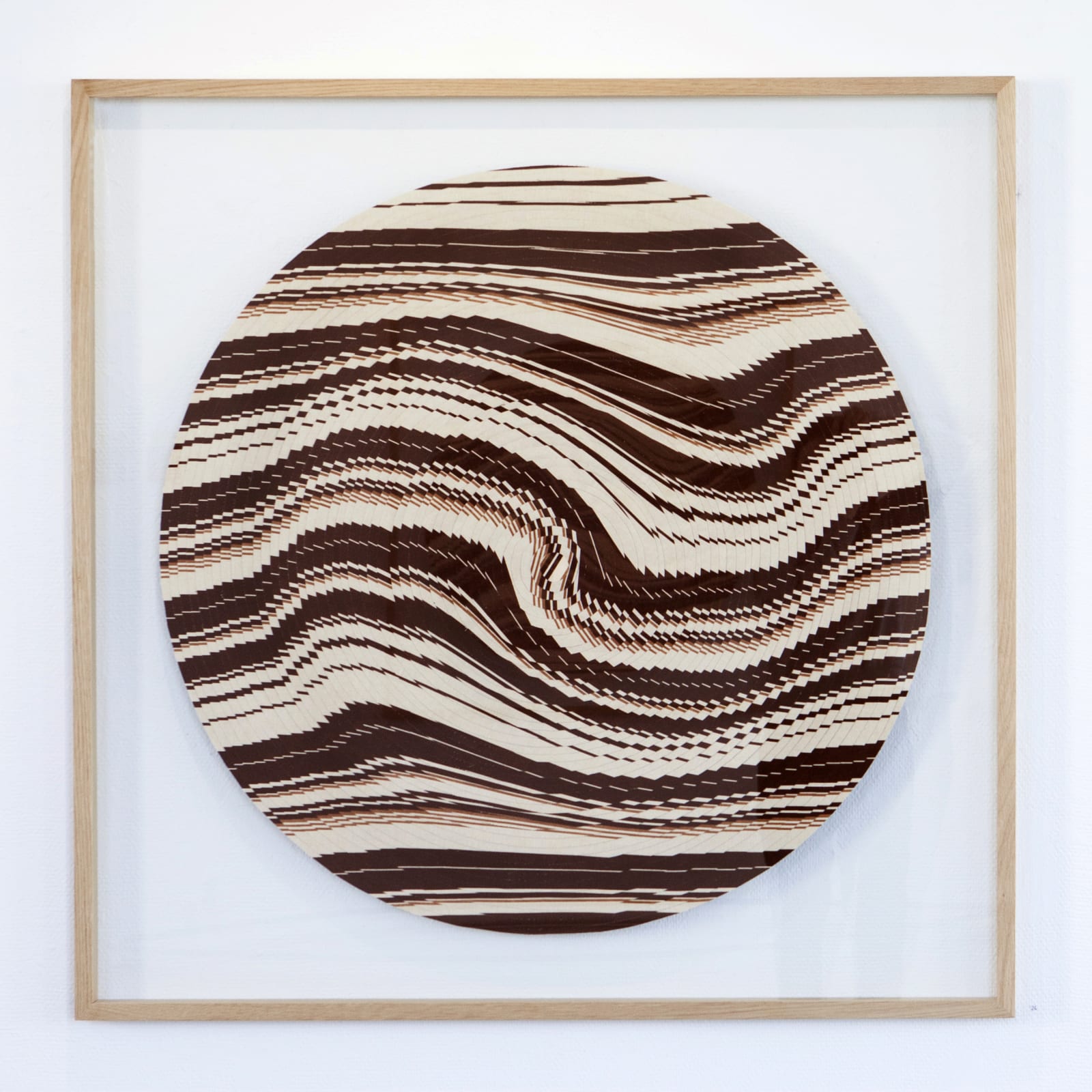 Inger Bergström, Aspect of a Striped Fabric, Brown and Beige II, 2020
