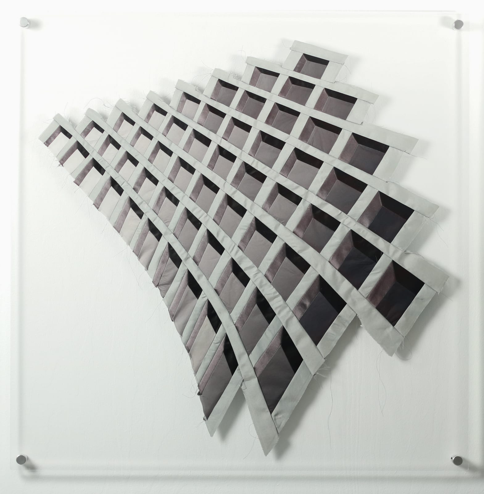 Inger Bergström, Perspective of Glossy Fabrics, Tinted Black I, 2021