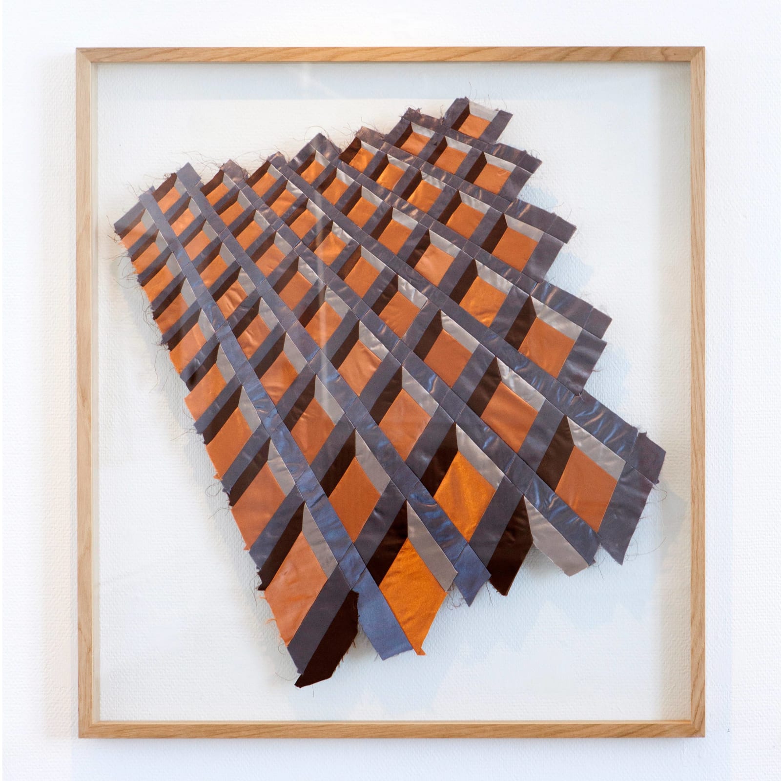 Inger Bergström, Perspective of Glossy Fabrics (Grey and Brown), 2020