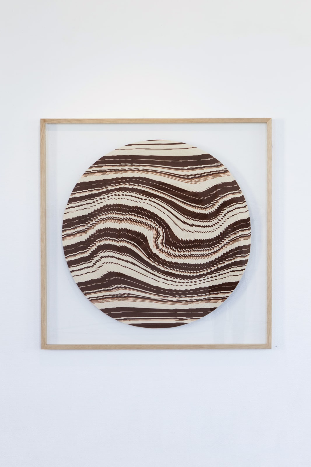 Inger Bergström, Aspect of a Striped Fabric, Brown and Beige II, 2020