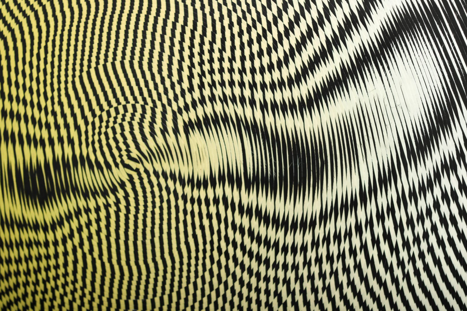 Inger Bergström, Aspect of a Striped Fabric, Tinted Yellow, 2021