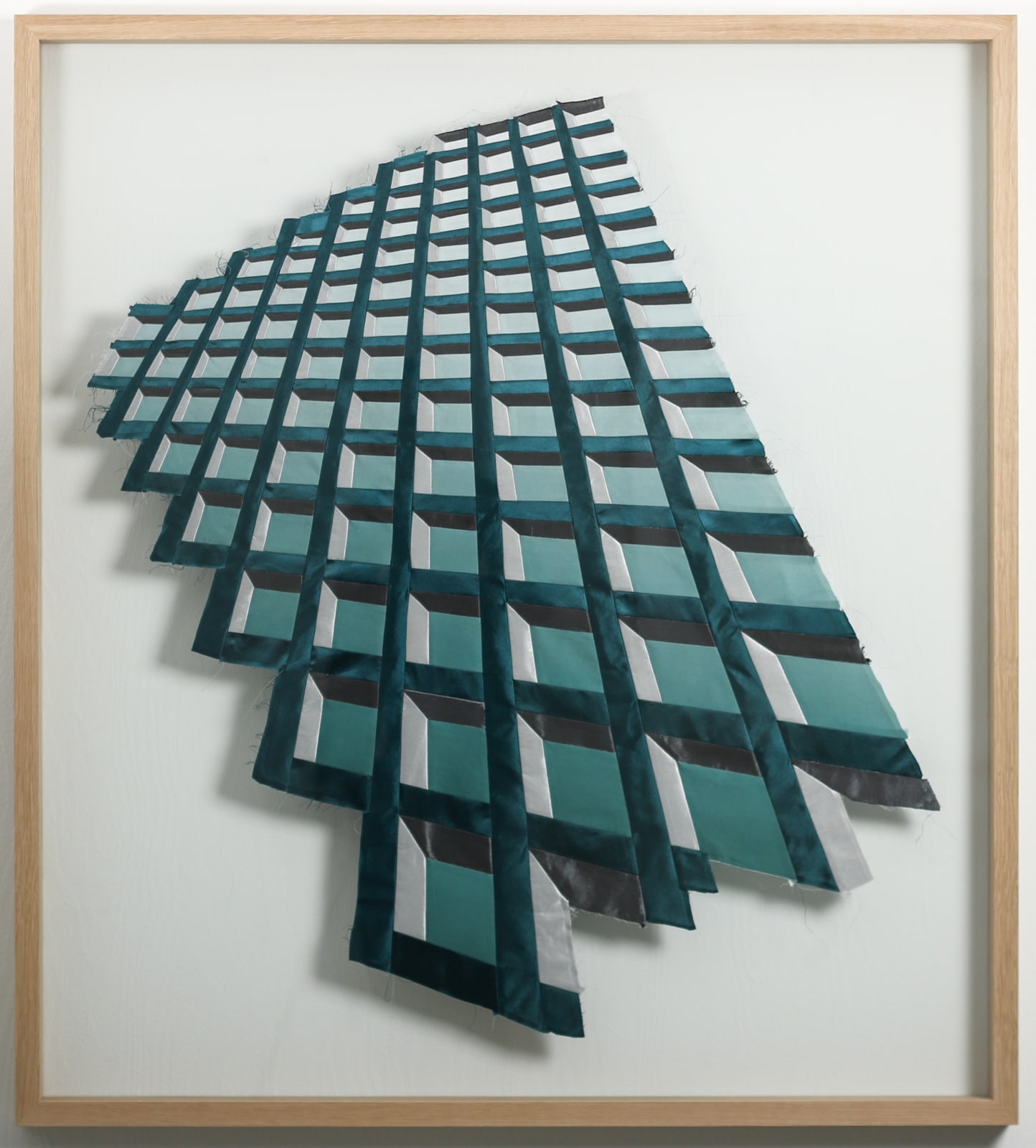 Inger Bergström, Perspective of Glossy Fabrics, Tinted Blue, 2021