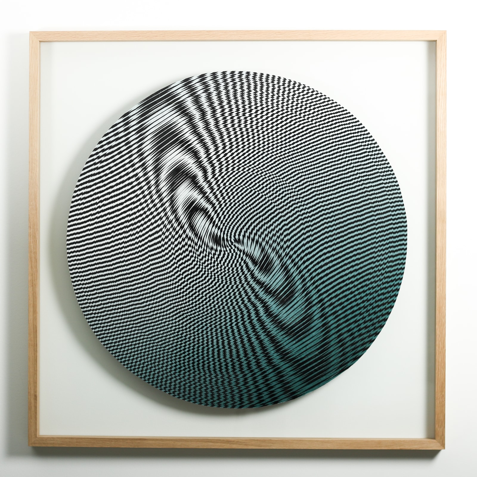 Inger Bergström, Aspect of a Striped Fabric, Tinted Blue, 2021