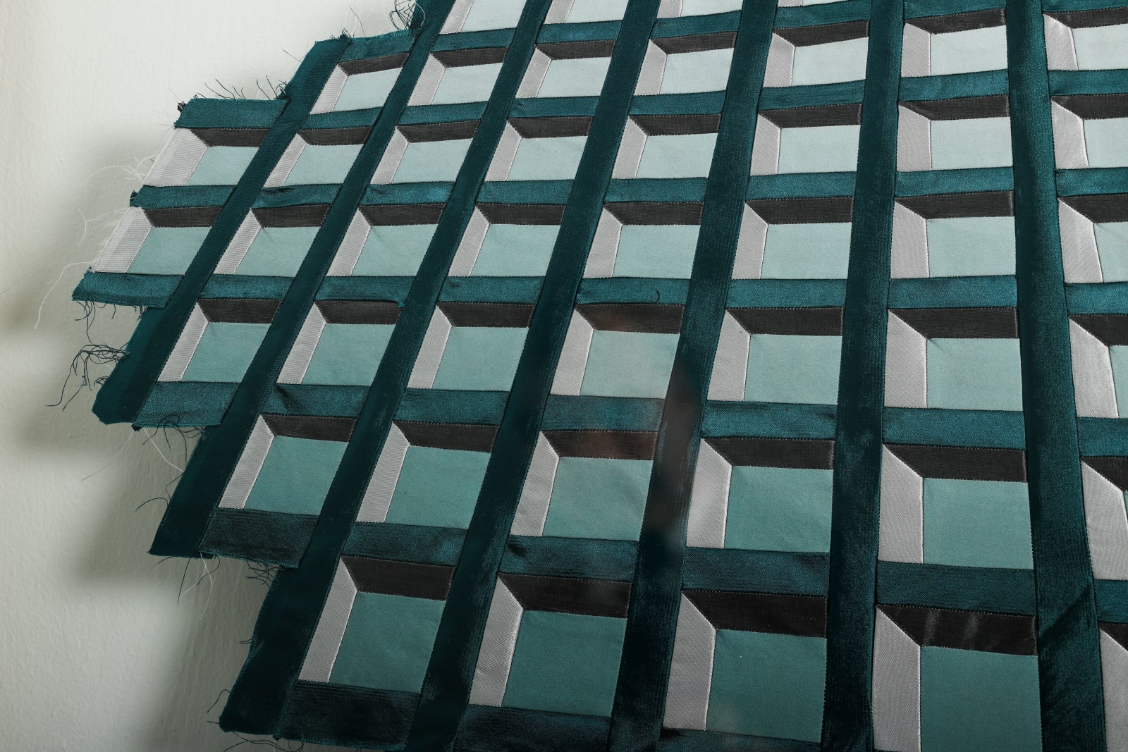 Inger Bergström, Perspective of Glossy Fabrics, Tinted Blue, 2021