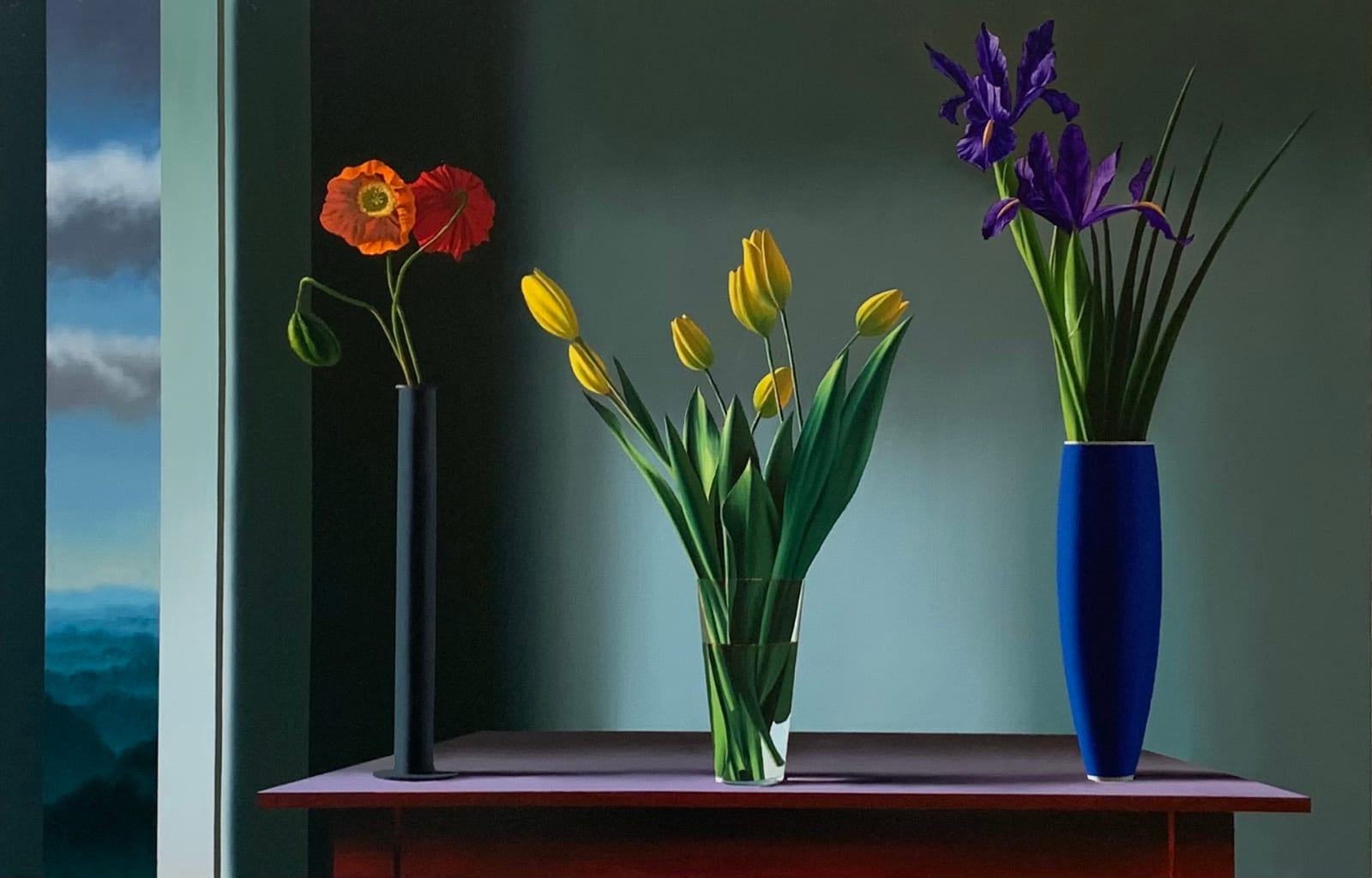Bruce Cohen, Still Life with Three Vases, 2024