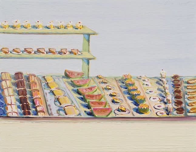 Wayne Thiebaud, Food Counter, 2007