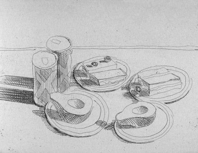 Wayne Thiebaud, Delights, 1964