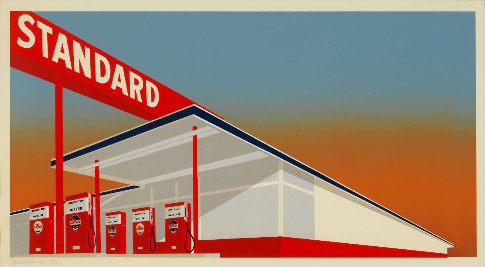 Ed Ruscha, Standard Station, 1966