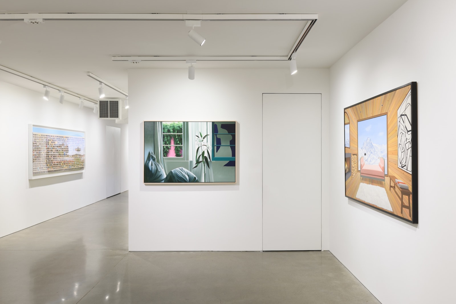 Bruce Cohen, Interior with Lilies, Pink Wall and Matisse Cut-Out, 2021