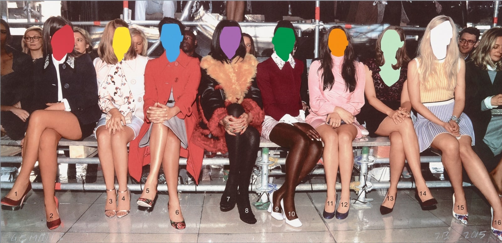 John Baldessari, Numbered Legs, 2015