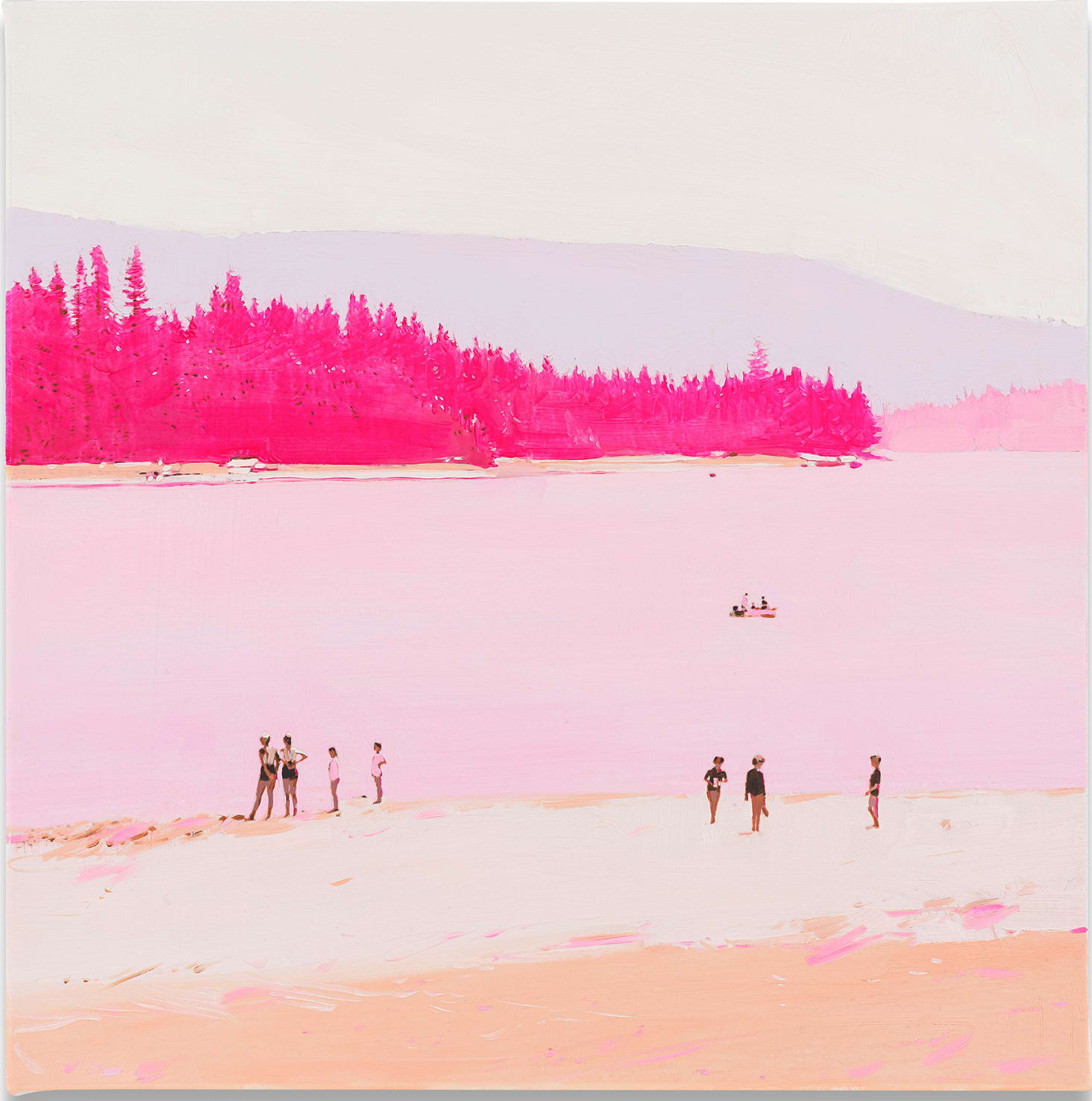 Isca Greenfield-Sanders, Lake Beach (Pink), 2024
