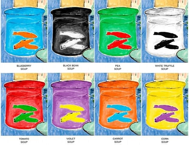 John Baldessari, Eight Soups, 2012