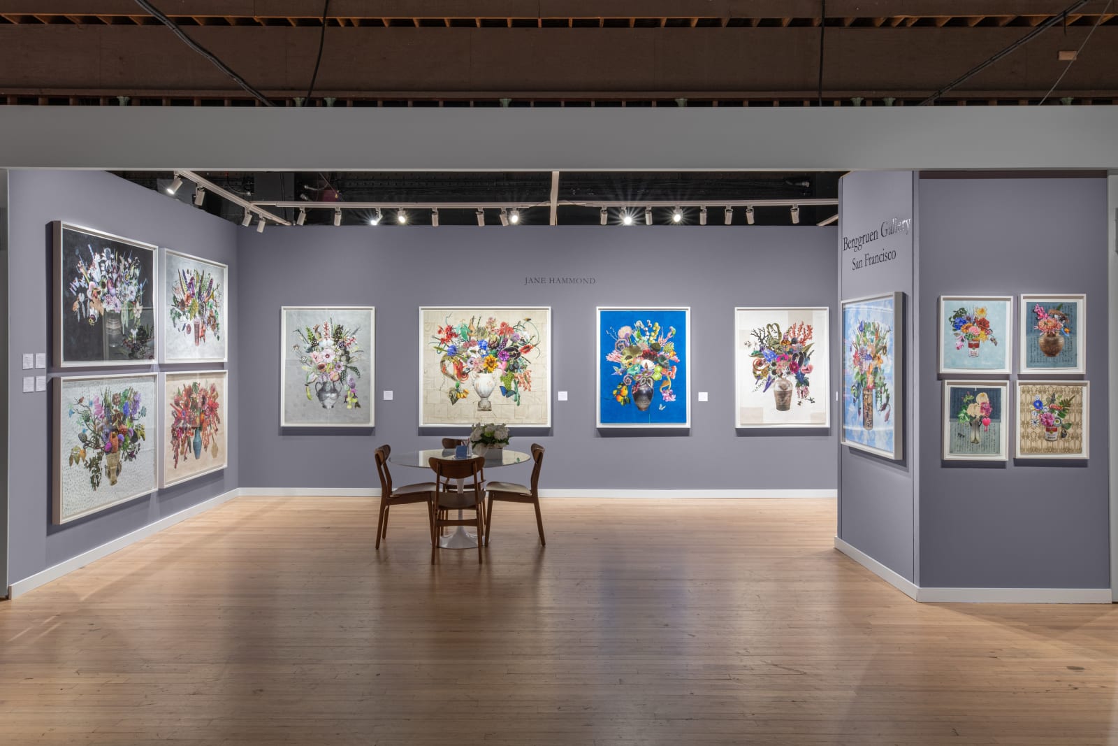 Jane Hammond, Roman Glass with Bleeding Heart, Chrysanthemum and Ivy, 2024