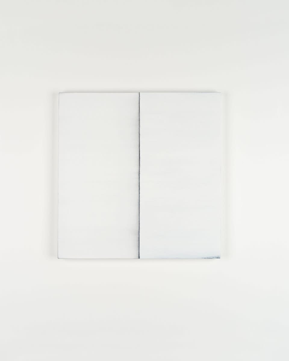 Callum Innes, Untitled Lamp Black / Titanium White, 2024