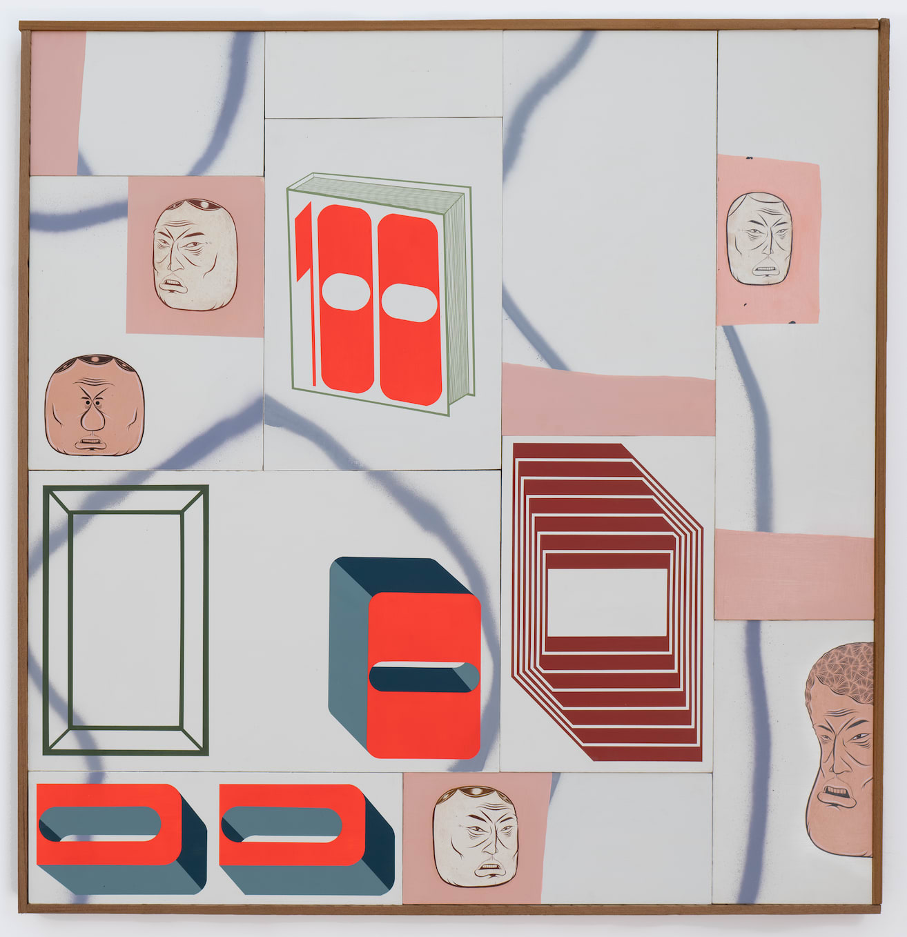 Barry McGee, 100 4 Faces, 2024