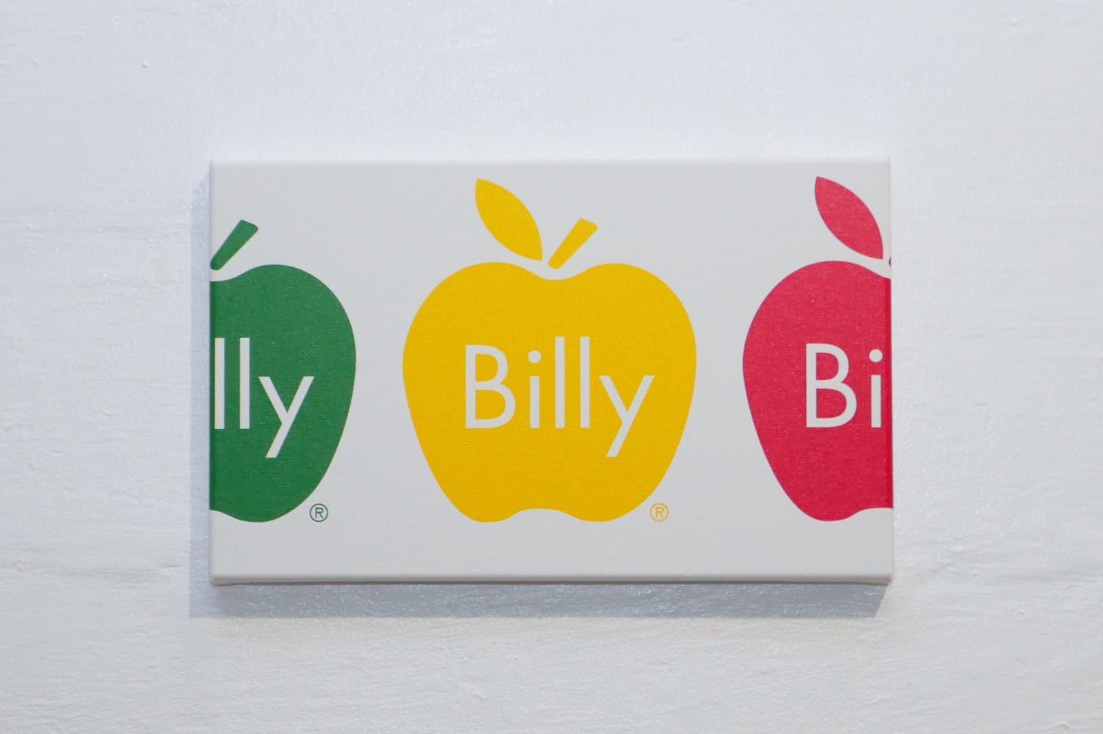 Billy Apple, Frieze (green, yellow, red on white), 2018